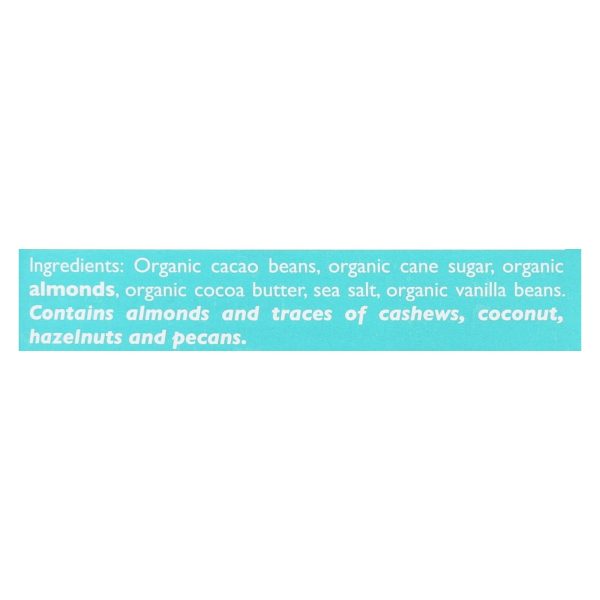 Taza Chocolate Stone Ground Organic Dark Chocolate Bar - Sea Salt and Almond - Case of 10 - 2.5 oz. - Image 2