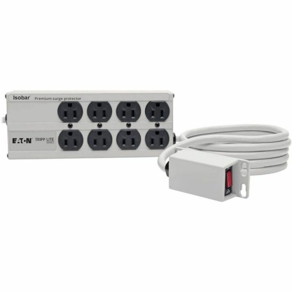 Eaton Tripp Lite Series Isobar 8-Outlet Surge Protector, 12 ft. Cord with Right-Angle Plug, 3840 Joules, Remote Master Switch, Metal Housing - Image 5