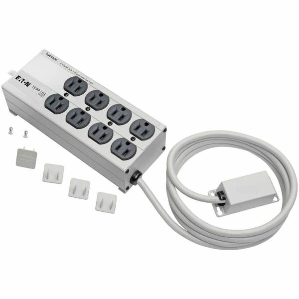 Eaton Tripp Lite Series Isobar 8-Outlet Surge Protector, 12 ft. Cord with Right-Angle Plug, 3840 Joules, Remote Master Switch, Metal Housing - Image 8