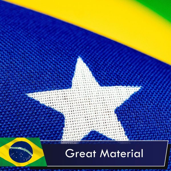 Brazil (Brazilian) Flag 75D Printed Polyester 3x5 Ft - Image 4