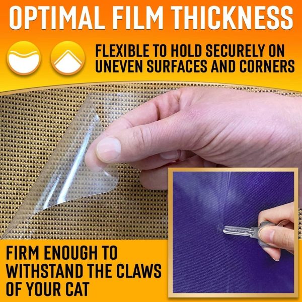 Heavy Duty Cat Scratch Deterrent Furniture Protectors for Sofa Doors Clear Couch Protectors from Cats Scratching Anti Cat Scratch Tape Guards 20 Sheets - Image 7