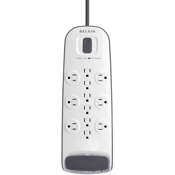 Belkin 12-outlet Surge Protector with 8 ft Power Cord with Cable/Satellite Protection - Image 2