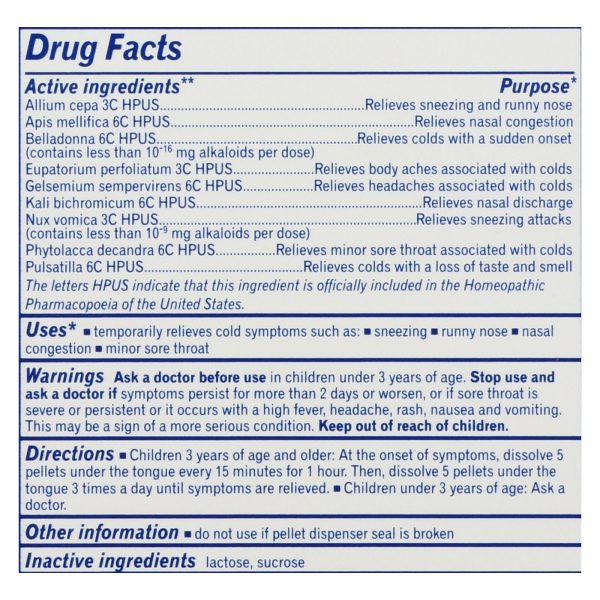 Boiron - Children's Cold Calm Pellets - 2 Doses - Image 3