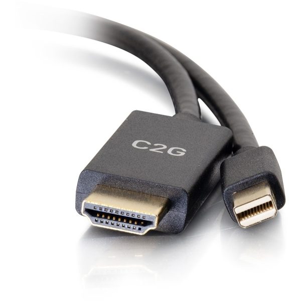 C2G 6ft Mini DisplayPort to HDMI Cable - Mini DP to HDMI Adapter - DisplayPort 1.2a HDMI 1.4b - 4K 30Hz - M/M - Image 4