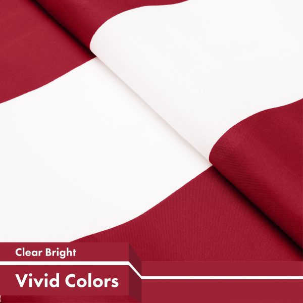 G128 2 Pack: Latvia Latvian Flag | 3x5 Ft | LiteWeave Pro Series Printed 150D Polyester | Country Flag, Indoor/Outdoor, Vibrant Colors, Brass Grommets, Thicker and More Durable Than 100D 75D Polyester - Image 3