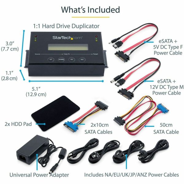 StarTech.com 1:1 Standalone Hard Drive Duplicator with Disk Image Library Manager for Backup & Restore, HDD/SSD Cloner - Image 2