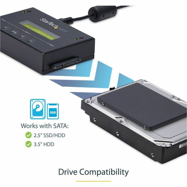 StarTech.com 1:1 Standalone Hard Drive Duplicator with Disk Image Library Manager for Backup & Restore, HDD/SSD Cloner - Image 5