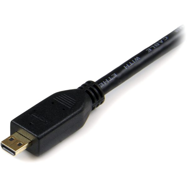 StarTech.com 3ft Micro HDMI to HDMI Cable with Ethernet, 4K High Speed Micro HDMI Type-D Device to HDMI Monitor Adapter/Converter Cord - Image 4