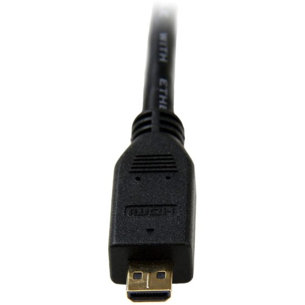 StarTech.com 3ft Micro HDMI to HDMI Cable with Ethernet, 4K High Speed Micro HDMI Type-D Device to HDMI Monitor Adapter/Converter Cord - Image 5