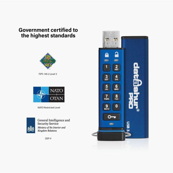 iStorage datAshur PRO 16 GB | Secure Flash Drive | FIPS 140-2 Level 3 Certified | Password protected | Dust/Water Resistant | IS-FL-DA3-256-16 - Image 3