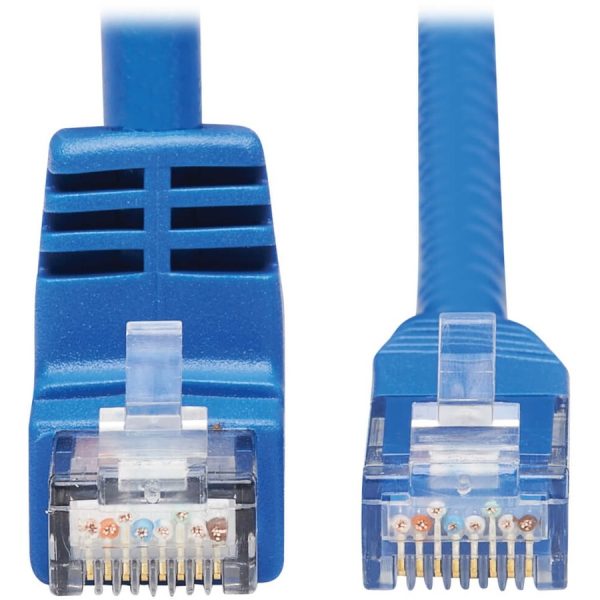 Eaton Tripp Lite Series Down-Angle Cat6 Gigabit Molded UTP Ethernet Cable (RJ45 Right-Angle Down M to RJ45 M), Blue, 20 ft. (6.09 m) - Image 3