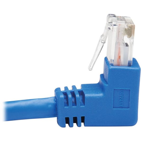 Eaton Tripp Lite Series Down-Angle Cat6 Gigabit Molded UTP Ethernet Cable (RJ45 Right-Angle Down M to RJ45 M), Blue, 20 ft. (6.09 m) - Image 4