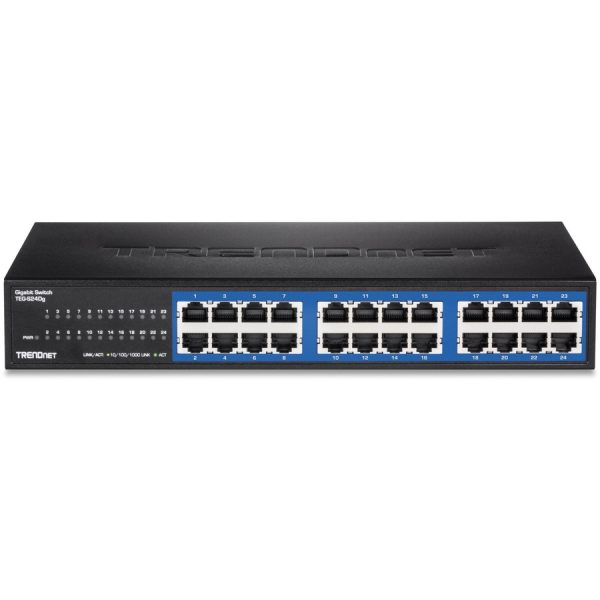 TRENDnet 24-Port Unmanaged Gigabit GREENnet Desktop Switch, Ethernet Network Switch, 24 x 10-100-1000 Gigabit Ethernet RJ-45 Ports, 48Gbps Switching Capacity, Lifetime Protection, Black, TEG-S24DG - Image 5