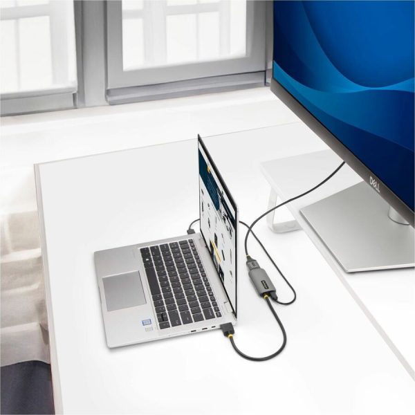 StarTech.com 1ft (30cm) HDMI to DisplayPort Adapter Cable, 8K 60Hz, Active HDMI 2.1 to DP 1.4 Video Converter, USB Bus Powered - Image 7