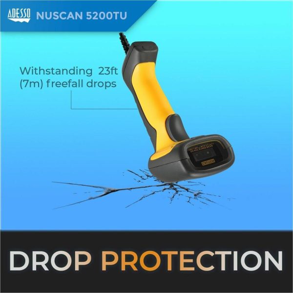 Adesso NuScan 5200TU- Antimicrobial & Waterproof 2D Barcode Scanner - Image 3