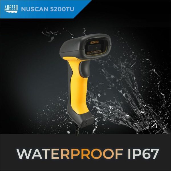 Adesso NuScan 5200TU- Antimicrobial & Waterproof 2D Barcode Scanner - Image 5
