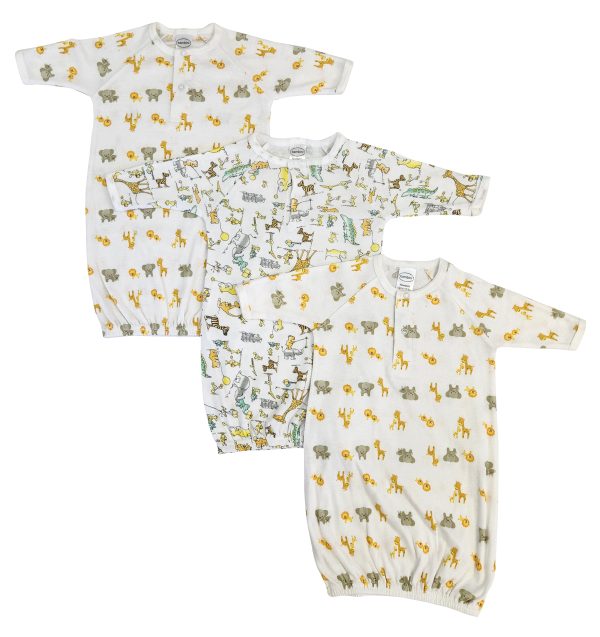 Unisex Newborn Baby 3 Piece Gown Set Nc_0758