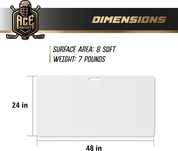 Shooting Pad 24  x 48    Synthetic Ice Mat 8 Sqft   Practice Shooting Stickhandling Passing Skills on Hockey Pad   Easy to Carry Shooting Mat   Shoot Like on Real Ice 2nd Generation - Image 2