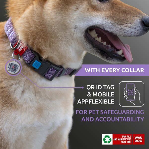 Reflective Cotton Dog Collar Eco Friendly Alt to Nylon Collar for Small Medium and Large Dogs   Pet Collar with QR ID Tag   Puppy Collar for Large Breed Dogs   Adjustable Male Female Dog Collar - Image 5