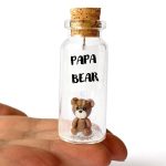Gifts for Dad   Personalized Present for Dads Birthday   Classy Decorative Presents for Father   Future Dad Gift (Brown Bear   Papa Bear Message Bottle )