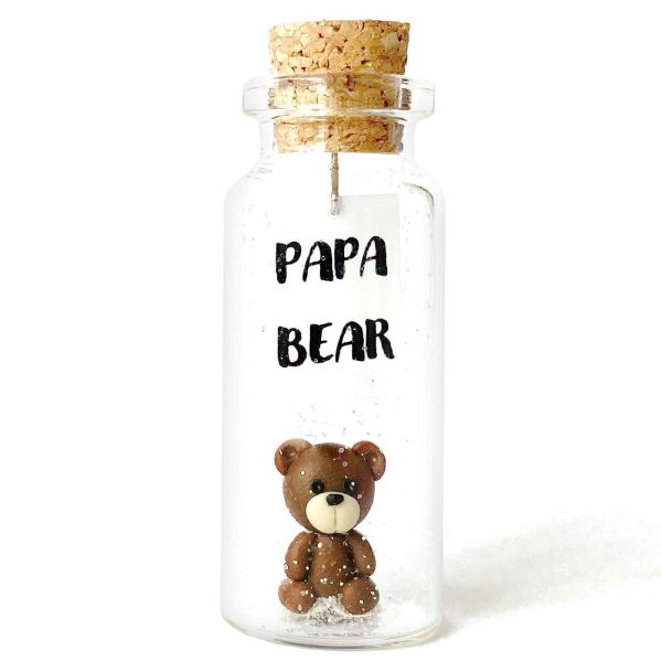 Gifts for Dad   Personalized Present for Dads Birthday   Classy Decorative Presents for Father   Future Dad Gift (Brown Bear   Papa Bear Message Bottle ) - Image 2