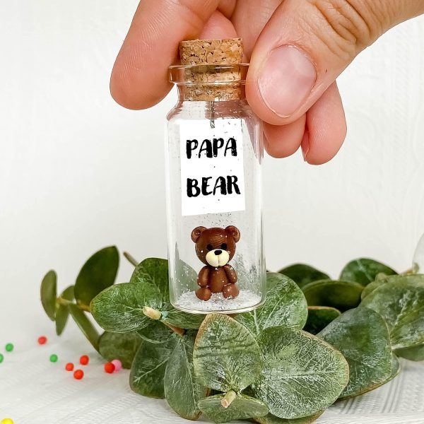 Gifts for Dad   Personalized Present for Dads Birthday   Classy Decorative Presents for Father   Future Dad Gift (Brown Bear   Papa Bear Message Bottle ) - Image 5