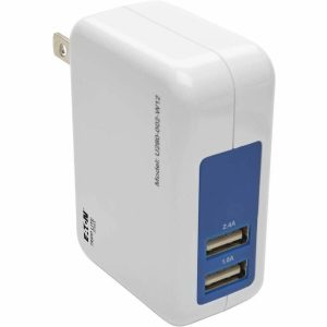 Eaton Tripp Lite Series 2-Port USB Wall/Travel Charger, 5V 3.4A / 17W