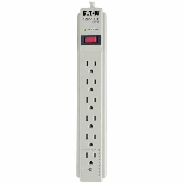 Eaton Tripp Lite Series Protect It! 6-Outlet Surge Protector, 4 ft. (1.22 m) Cord, 790 Joules, Diagnostic LED, Light Gray Housing - Image 6
