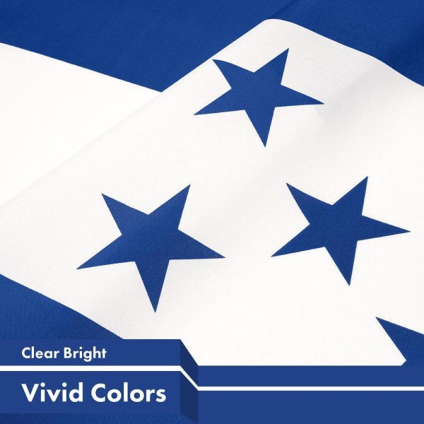 G128 Honduras Honduran Flag | 3x5 feet | Printed 150D - Indoor/Outdoor, Vibrant Colors, Brass Grommets, Quality Polyester, Much Thicker More Durable Than 100D 75D Polyester - Image 3