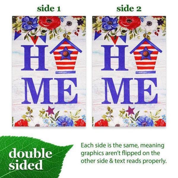 G128 Garden Flag Home Patriotic Birdhouse | 12x18 Inch | Printed Blockout Polyester - Patriotic Decoration - Image 3