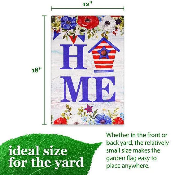 G128 Garden Flag Home Patriotic Birdhouse | 12x18 Inch | Printed Blockout Polyester - Patriotic Decoration - Image 4
