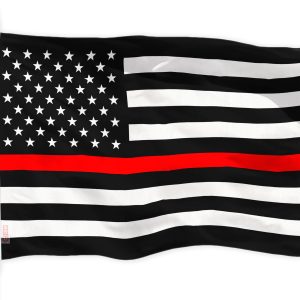 Thin Red Line Flag 150D Printed Polyester 3x5 Ft