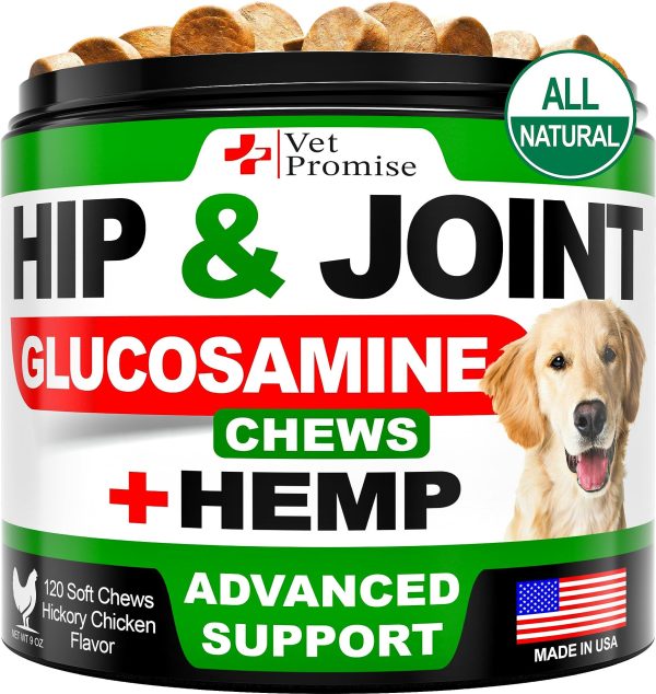 Hemp Hip and Joint Support Supplement for Dogs   Glucosamine for Dogs   Dog Joint Supplement   Hip and Joint Chews for Dogs with Chondroitin   MSM   Hemp Oil   Advanced Joint Care   Dog Pain Relief