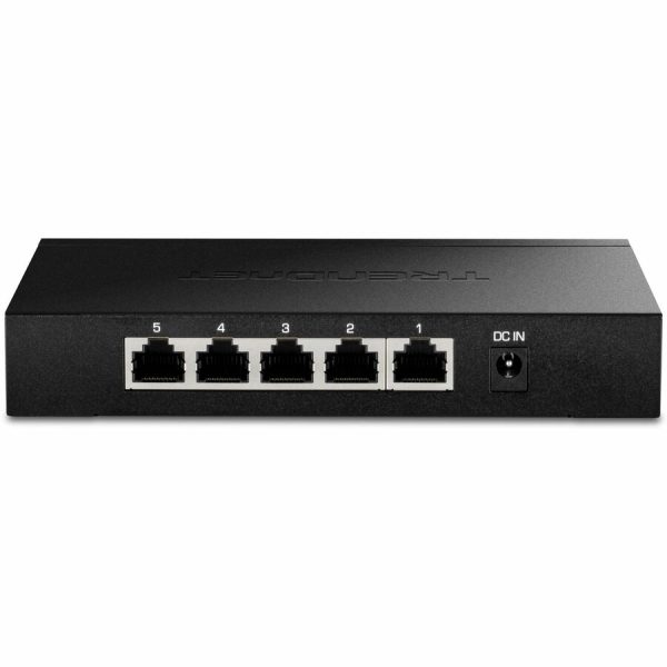 TRENDnet 5-Port Unmanaged 2.5G Switch, 5 x 2.5GBASE-T Ports, 25Gbps Switching Capacity, Backwards Compatible with 10-100-1000Mbps Devices, Fanless, Wall Mountable, Black, TEG-S350 - Image 3