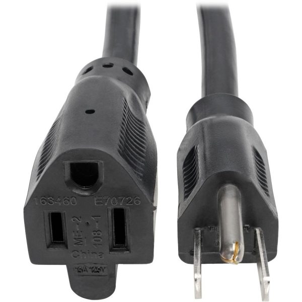 Eaton Tripp Lite Series Power Extension Cord, NEMA 5-15P to NEMA 5-15R - Heavy-Duty, 15A, 120V, 14 AWG, 10 ft. (3.05 m), Black