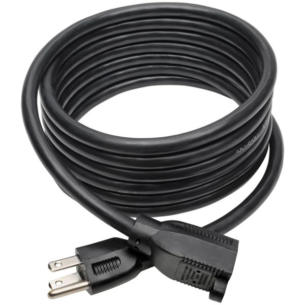 Eaton Tripp Lite Series Power Extension Cord, NEMA 5-15P to NEMA 5-15R - Heavy-Duty, 15A, 120V, 14 AWG, 10 ft. (3.05 m), Black - Image 2
