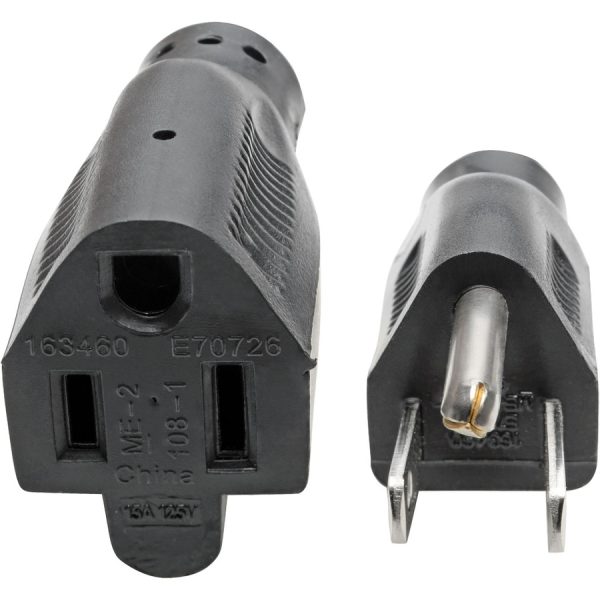 Eaton Tripp Lite Series Power Extension Cord, NEMA 5-15P to NEMA 5-15R - Heavy-Duty, 15A, 120V, 14 AWG, 10 ft. (3.05 m), Black - Image 3