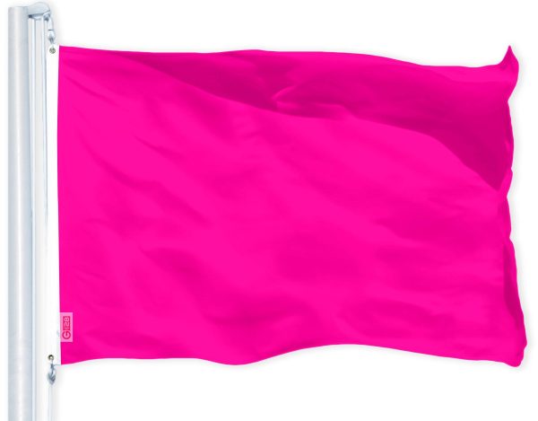 G128 Solid Magenta Color Flag | 2x3 Ft | LiteWeave Pro Series Printed 150D Polyester | Indoor/Outdoor, Vibrant Colors, Brass Grommets, Thicker and More Durable Than 100D 75D Polyester