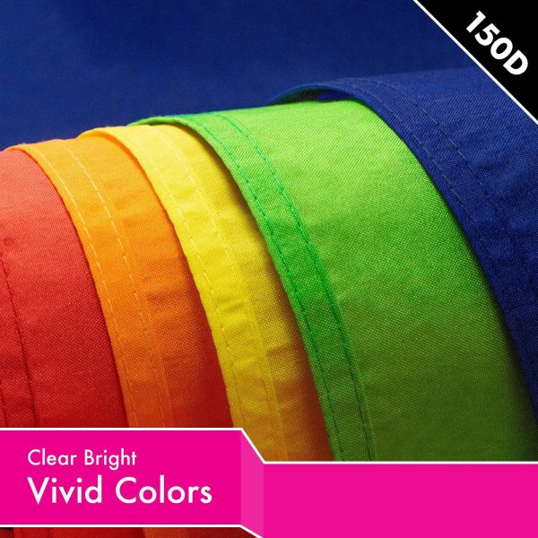 G128 Solid Magenta Color Flag | 2x3 Ft | LiteWeave Pro Series Printed 150D Polyester | Indoor/Outdoor, Vibrant Colors, Brass Grommets, Thicker and More Durable Than 100D 75D Polyester - Image 3