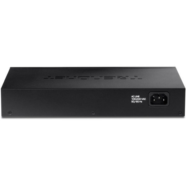 TRENDnet 24-Port Gigabit Switch, TEG-S25, 24 x Gigabit RJ-45 Ports, 48Gbps Switching Capacity, Fanless Design, Metal Enclosure, Internal Power Supply, Lifetime Protection, Black - Image 3