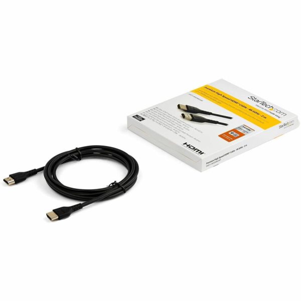StarTech.com 2m Premium Certified HDMI 2.0 Cable with Ethernet - 6ft High Speed UHD 4K 60Hz HDR Durable Rugged Ultra HD HDMI Monitor Cord - Image 6