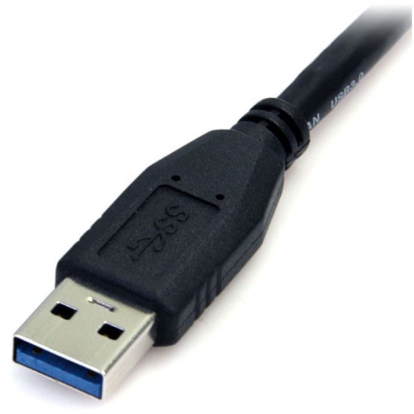 StarTech.com 0.5m (1.5ft) Black SuperSpeed USB 3.0 (5Gbps) Cable A to Micro B - M/M - Image 3
