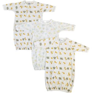 Unisex Newborn Baby 3 Piece Gown Set Nc_0781