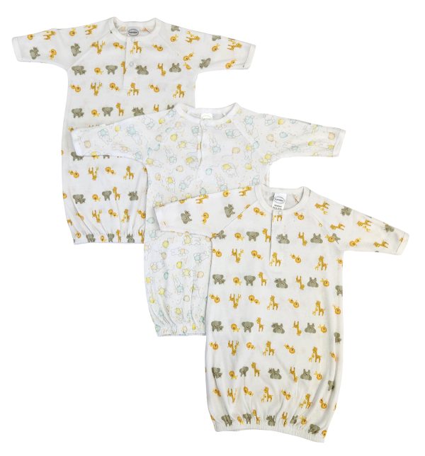 Unisex Newborn Baby 3 Piece Gown Set Nc_0781