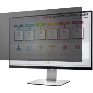 Rocstor PrivacyView™ Premium Privacy Filter for 23 Widescreen Monitor - For 23" Monitor / Display - 16:9 Aspect Ratio - Glossy / Matte - Unframed - TAA Compliant - Black