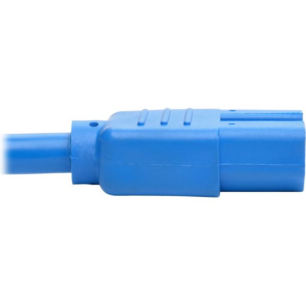 Eaton Tripp Lite Series Power Cord C14 to C15 - Heavy-Duty, 15A, 250V, 14 AWG, 2 ft. (0.61 m), Blue - Image 4