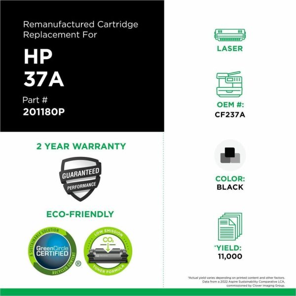 Clover Imaging Remanufactured Toner Cartridge for HP 37A (CF237A) - Image 3