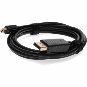 6ft Mini-DisplayPort 1.1 Male to DisplayPort 1.2 Male Black Cable For Resolution Up to 3840x2160 (4K UHD)