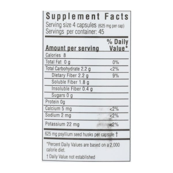 Yerba Prima Psyllium Husks Caps - 180 Capsules - Image 2