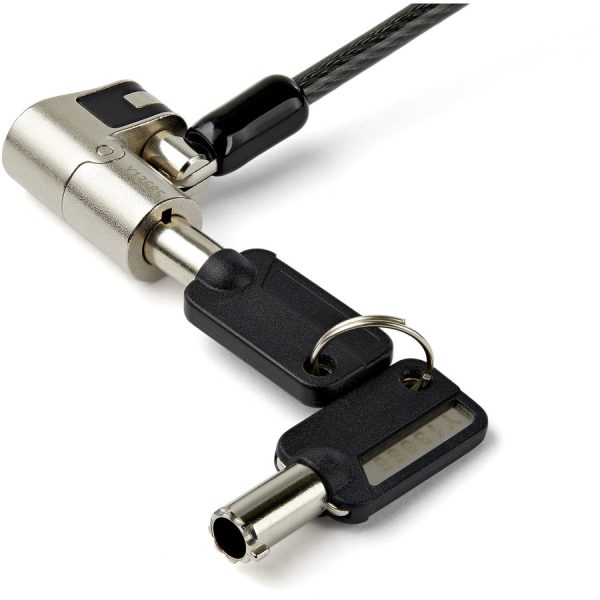 StarTech.com 6.5' (2m) 3-in-1 Universal Laptop Cable Lock - Keyed Security Lock for K-Slot, Nano & Wedge Slot Desktop/Laptop - Anti-Theft - Image 2